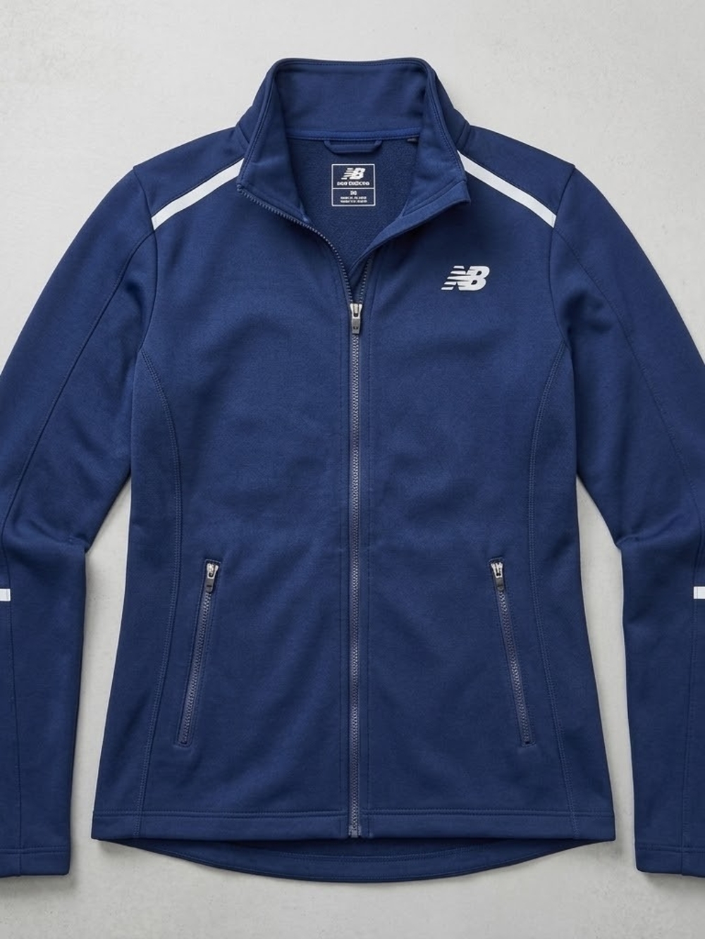 New Balance Women's Navy Track Jacket with White Accents